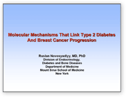 Molecular Mechanisms That Link Type 2 Diabetes And Breast Cancer Progression